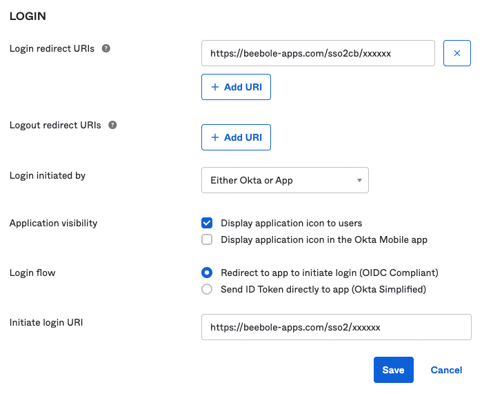 Integrate Okta and Beebole