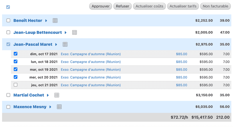 Avec Beebole, contrôlez le suivi d'activité par projet et par personne Avec Beebole, contrôlez le suivi d'activité par projet et par personne