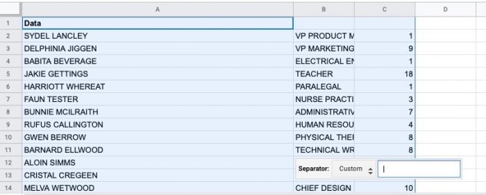 cleaning up ugly data using spreadsheets for human resources