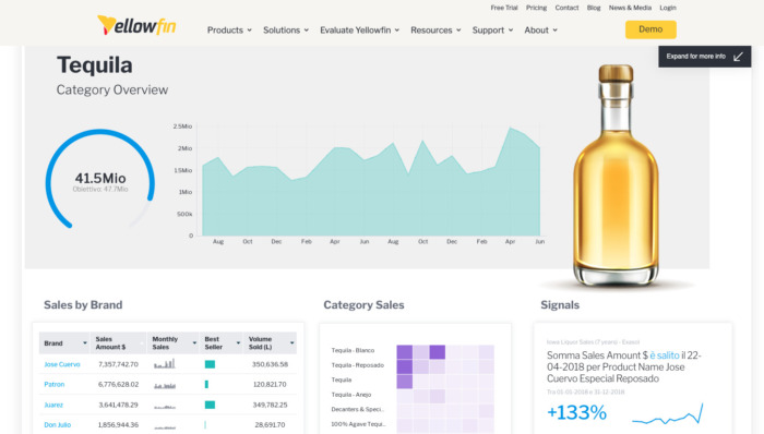 Business intelligence tool Yellowfin