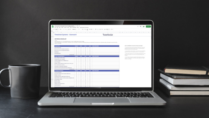 Compare the best time tracking systems with a spreadsheet scorecard.