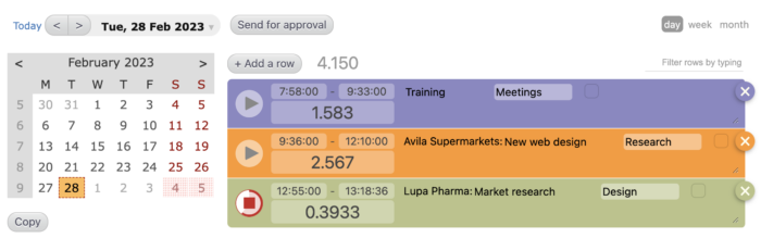 The timer option in Beebole's Project Tracking gives precise business intelligence on time spent on activities. 