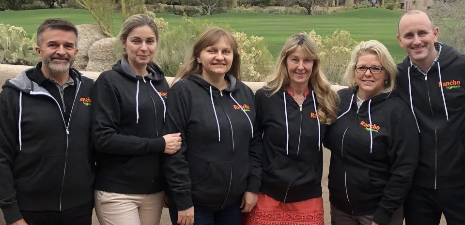 A group photo of the Rancho BioSciences team
