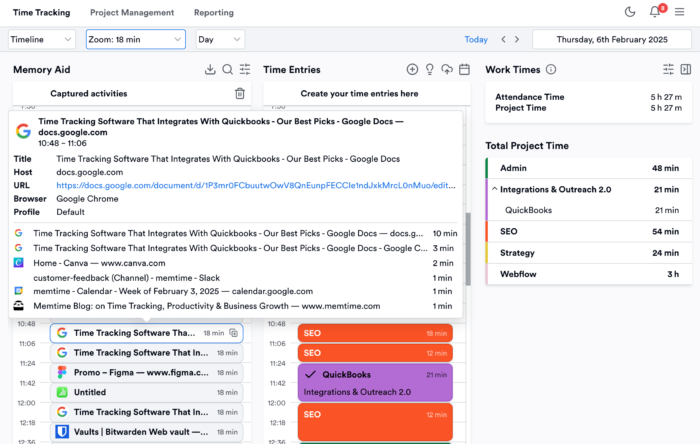 Memtime is an automatic time tracker that can be used for tracking billable and non-billable hours