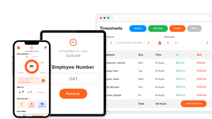 OnTheClock Employee Time Clock can be used for tracking billable and non-billable hours