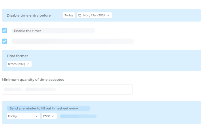 Screenshot of Beebole, a great option for a project time tracking tool that can help prevent employee time theft
