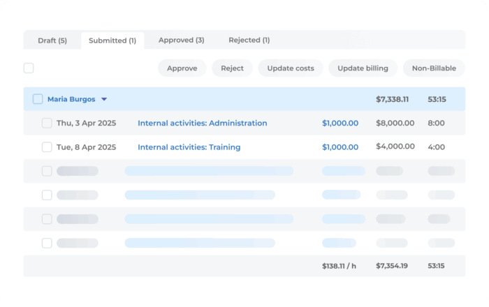 Beebole is a project time tracking tool with the option for automated timesheet approval workflows for managers