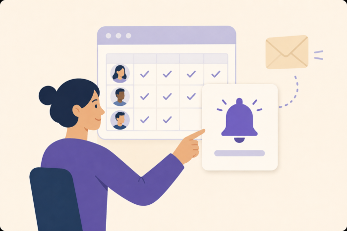 Automated timesheet reminders and templates for managers