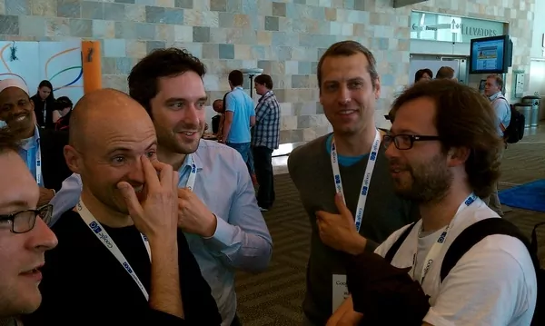 The beginning of the "overnight success": CTO Mic Cvilic and CEO Yves Hiernaux (and the rest of the BeeBole team) attending Google IO 2010.