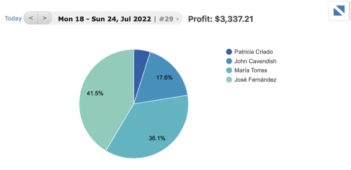 Present charts and graphs in full screen without leaving the Beebole dashboard.