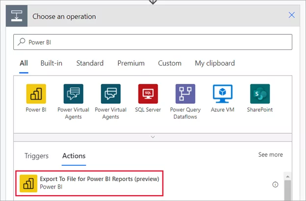 It's easy to export your finance files for Power BI Reports.