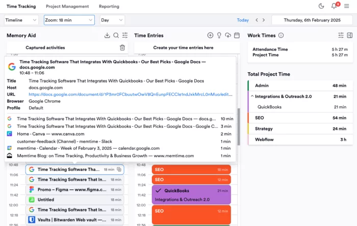 Memtime is an automatic time tracker that can be used for tracking billable and non-billable hours