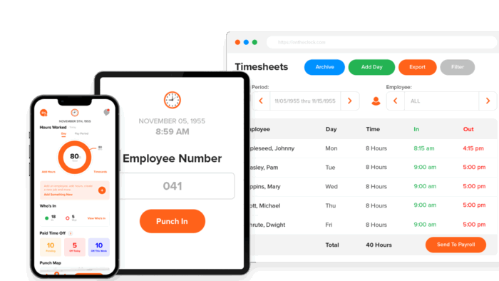 OnTheClock Employee Time Clock can be used for tracking billable and non-billable hours