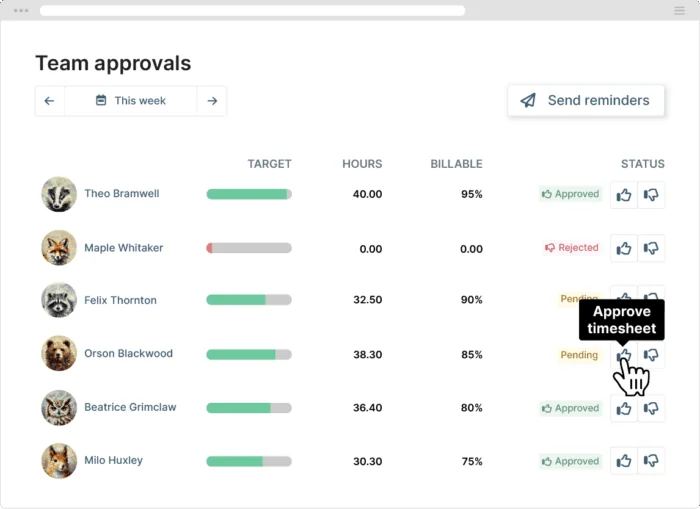 Top 11 best time tracking tools with automated timesheet approval workflows for managers 9 Screemshot of My Hours